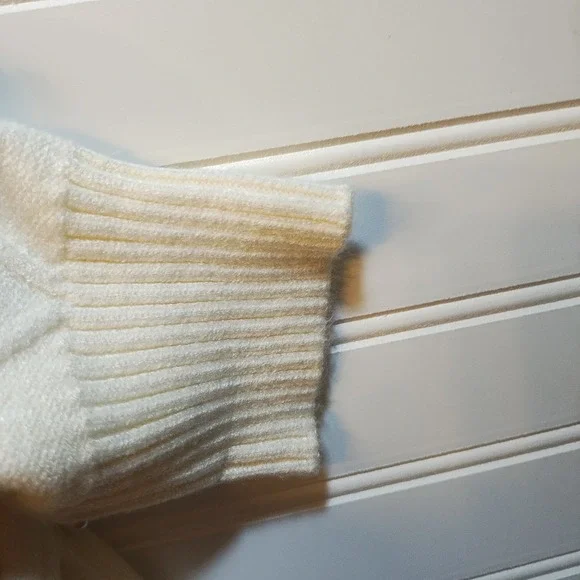 John Paul Richard Women's Cream Pearl Embellished Diamond Knit Sweater Size L - Picture 7 of 9